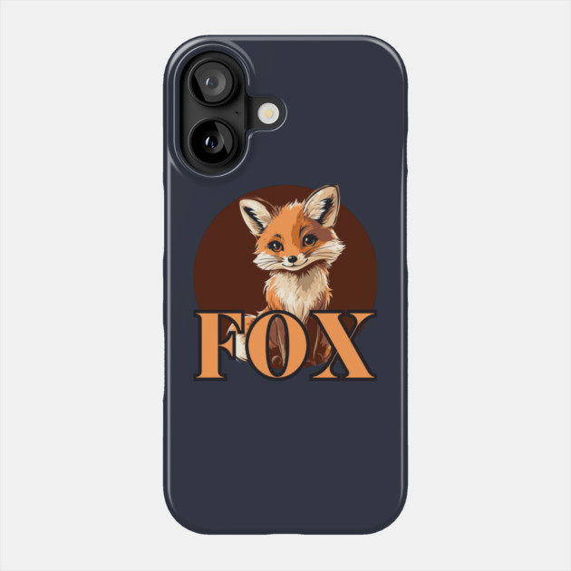 Cute Retro Fox Illustration Phone Case by TuncGK