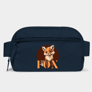 Cute Retro Fox Illustration Bag