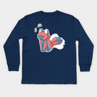 Happy Eraser Fox Kids Long Sleeve T-Shirt