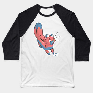 Surprised Eraser Fox Baseball T-Shirt