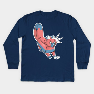Surprised Eraser Fox Kids Long Sleeve T-Shirt
