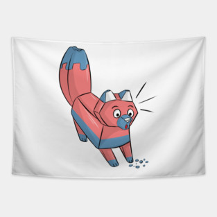 Surprised Eraser Fox Tapestry