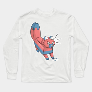 Surprised Eraser Fox Long Sleeve T-Shirt