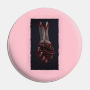 Blood Red Rose Pin