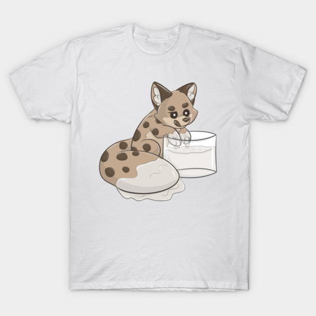 Cookie Fox with Milk T-Shirt by Fennek