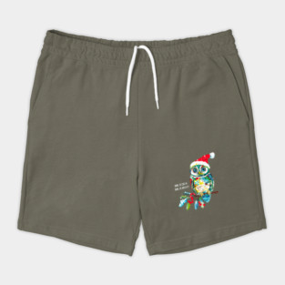 Cute Funny Owl  Classic Christmas Carol Birds Shorts
