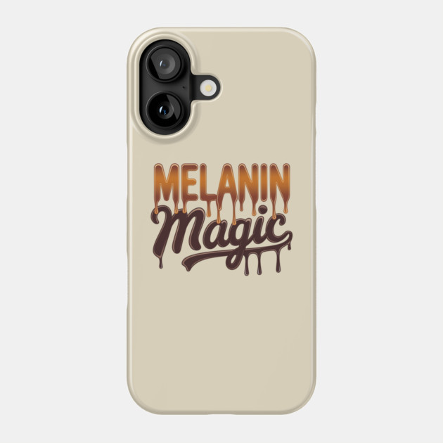 Melanin Magic Dripping Phone Case by UrbanLifeApparel