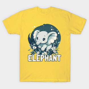 Adorable Blue Baby Elephant Illustration for Kids T-Shirt