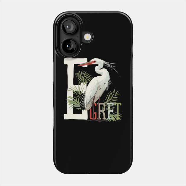 Boho Chic Egret Illustration for Kids and Girls Phone Case by TuncGK