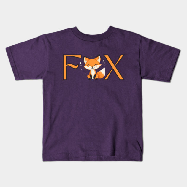 Vintage Style Elegant Fox - Minimalist Design Kids T-Shirt by TuncGK
