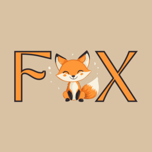Vintage Style Elegant Fox - Minimalist Design T-Shirt