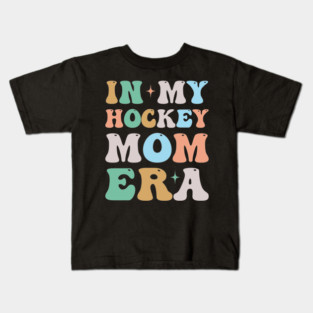 In My Hockey Mom Era Groovy Retro Kids T-Shirt