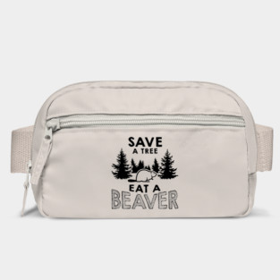Save A Tree Eat A Beaver Funny Environmental Pun Bag
