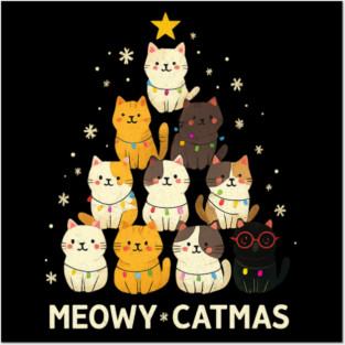 christmas-cat Posters and Art