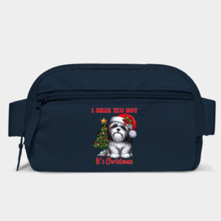 Shih Tzu  Lover Christmas Tree Santa Hat Xmas Bag