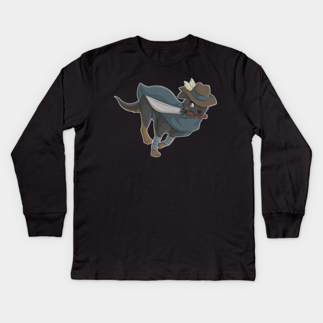 Gorou the Dog Kids Long Sleeve T-Shirt by Fennek