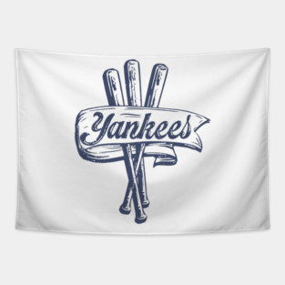 Vintage Yankees Bats Tapestry
