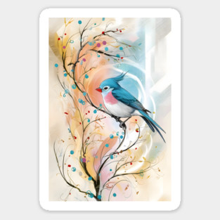 Whimsical Songbird Fantasy Magnet