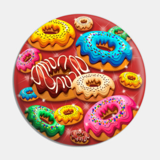Donuts Party Time Pin