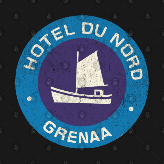 Vintage Hotel Luggage Label Denmark Hotel du Nord Grenaa by Yesteeyear