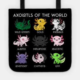 Kawaii Axolotls of the Worlds Tote