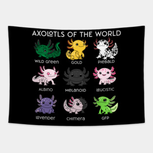 Kawaii Axolotls of the Worlds Tapestry