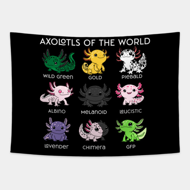Kawaii Axolotls of the Worlds Tapestry by H. R. Sinclair