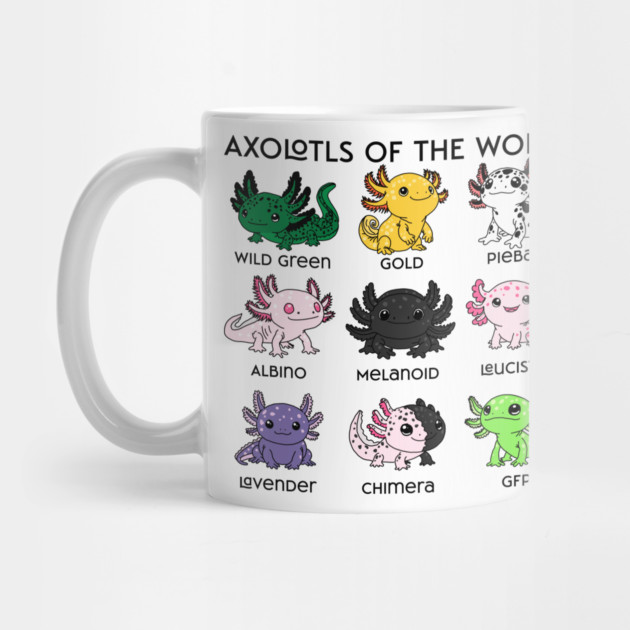 Kawaii Axolotls of the Worlds by H. R. Sinclair