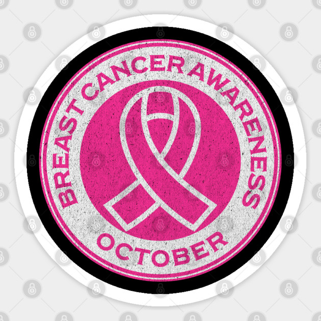 Breast Cancer Awareness October Pink Breast Cancer Ribbon Campaign Sticker by Yesteeyear
