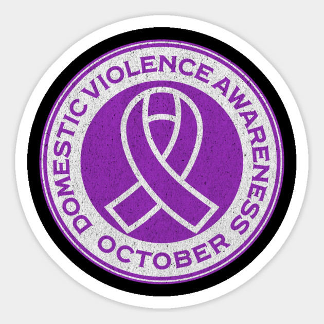 Domestic Violence Awareness October Purple Ribbon Campaign Magnet by Yesteeyear