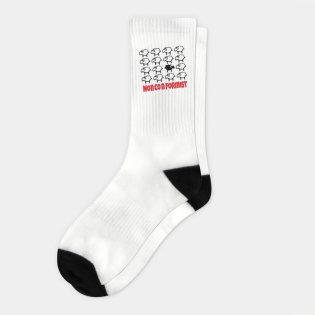 Nonconformist Black Sheep Be Different Socks by Anticorporati