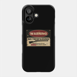 Warning Sign Vintage Phone Case