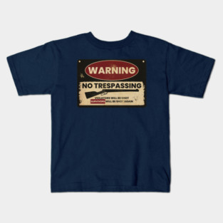 Warning Sign Vintage Kids T-Shirt