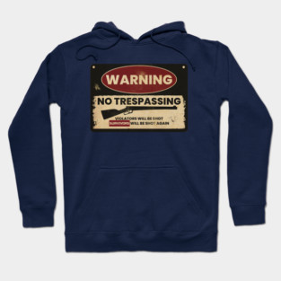 Warning Sign Vintage Hoodie