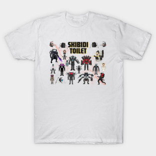 Skibidi personajes T-Shirt