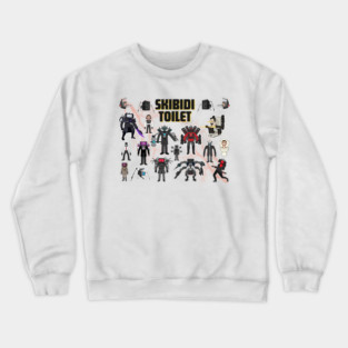 Skibidi personajes Crewneck Sweatshirt