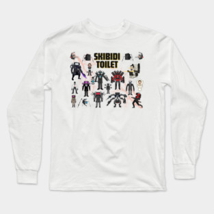 Skibidi personajes Long Sleeve T-Shirt