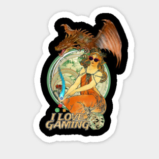 Girl Role Playing Gamer Sticker