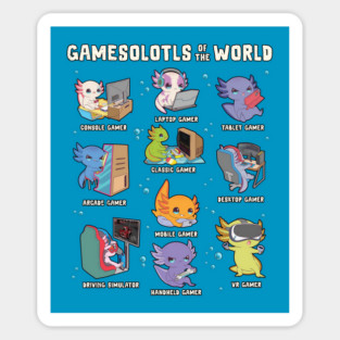 Gamesolotls of the World Sticker