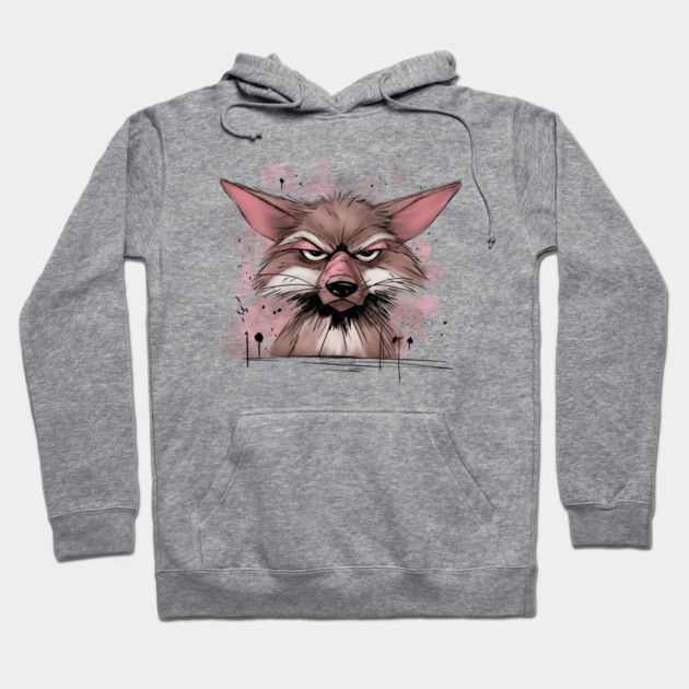Grumpy Coyote Hoodie by H. R. Sinclair