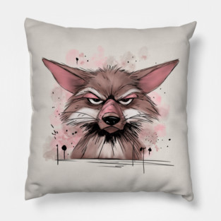 Grumpy Coyote Pillow