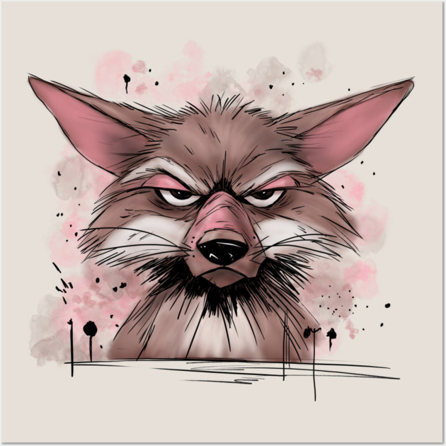 Grumpy Coyote Wall Art by H. R. Sinclair