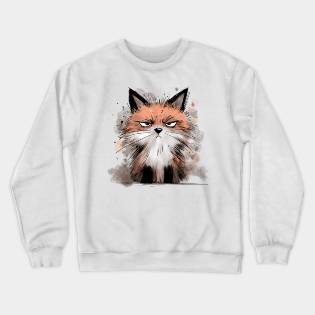 Grumpy Fox Crewneck Sweatshirt by H. R. Sinclair