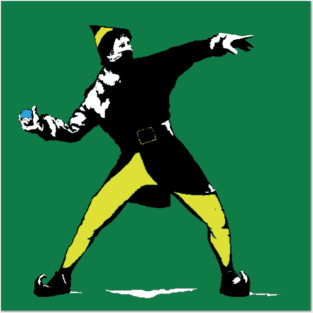 Budksy The Elf Snowball Thrower Posters and Art