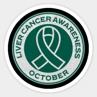 Liver Cancer Awareness October Green Liver Cancer Ribbon Magnet