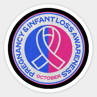 Pregnancy & Infant Loss Awareness October Blue Pink Ribbon Magnet