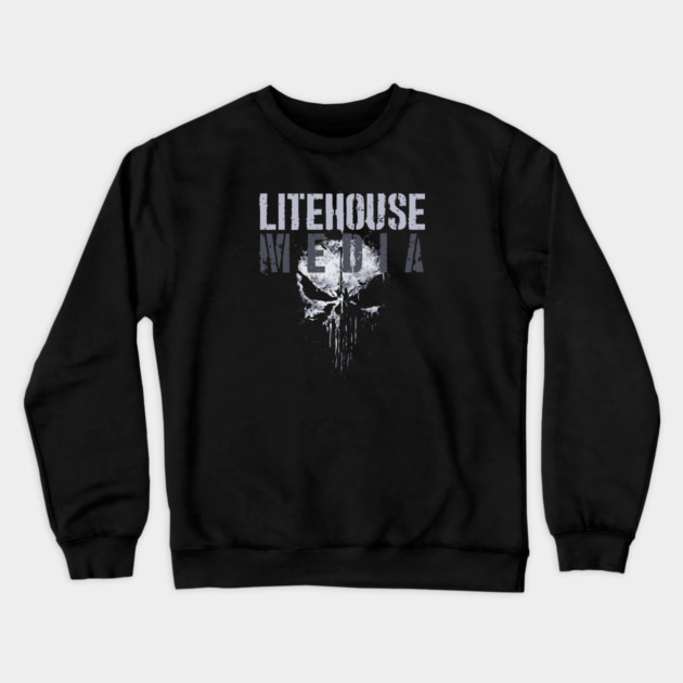 Litehouse Skull Crewneck Sweatshirt by Litehouse Tees