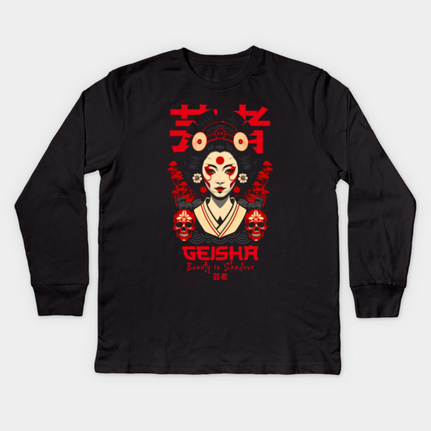 GEISHA Kids Long Sleeve T-Shirt by artslaves