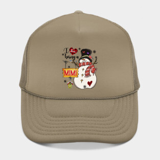 Grandma Gifts I Love Being A Mimi Snowman Matching Family Christmas Gifts Hat