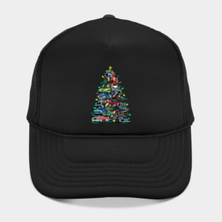 Car Madness Christmas Tree! Classic Muscle Cars and Hot Rods Hat